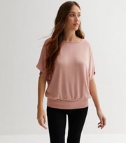 New Look Pale Pink Fine Knit Batwing Top